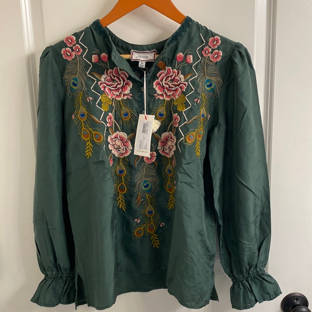 NWT Johnny Was button down blouse